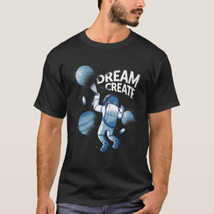 Camiseta Sonho Crie Astronauta Astral De Pintura Cósmica Pa