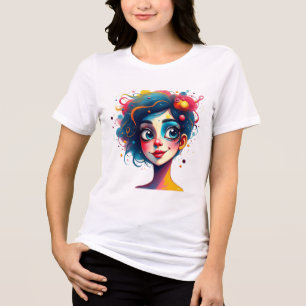 Camiseta "Sonho cromático" - Retrato de arte Abstrato
