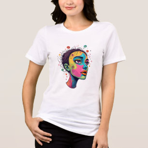 Camiseta "Sonho cromático" - Retrato de arte Abstrato