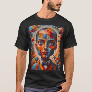 Camiseta Sonho Cubista: Uma Realidade Fragmentada da Crianç