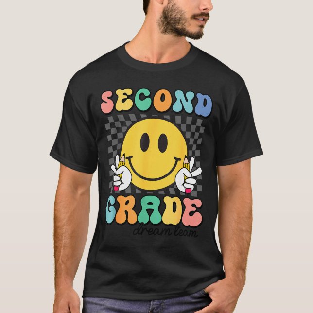 Camiseta Sonho da Equipe de Segundo Grau Rosto Sorridente P (Frente)