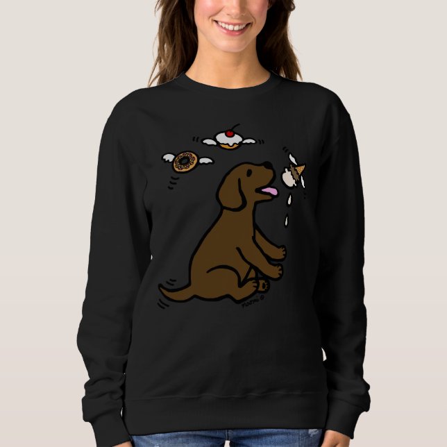 Camiseta Sonho de chocolate Labrador Puppy Sweets (Frente)