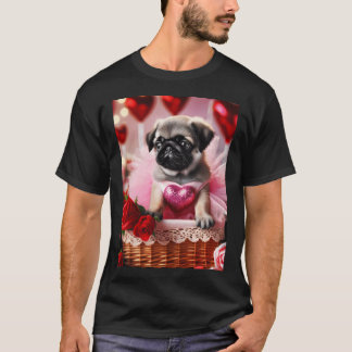 Camiseta Sonho de Dia dos Namorados do Pugzinho em uma Terr