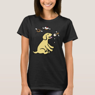Camiseta Sonho de doçura de papoilas amarelas Labrador