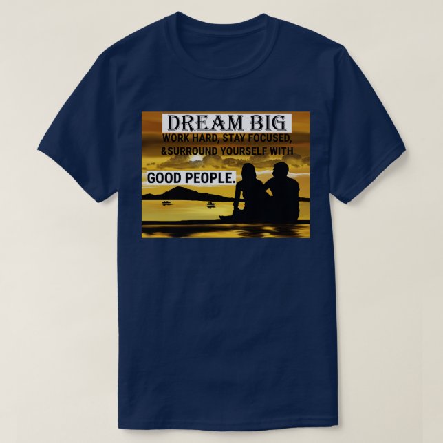 Camiseta Sonho de Duro de Trabalho Grande 7 (Frente do Design)