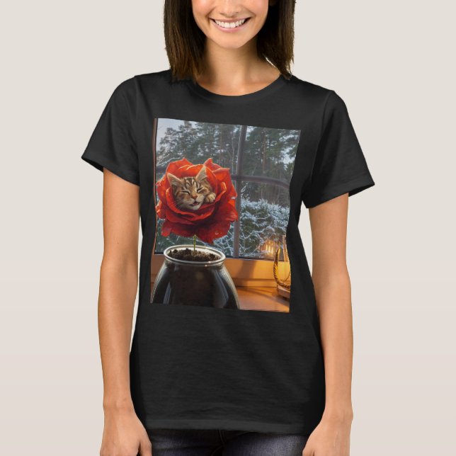 Camiseta Sonho de Gato Rosa  (Frente)