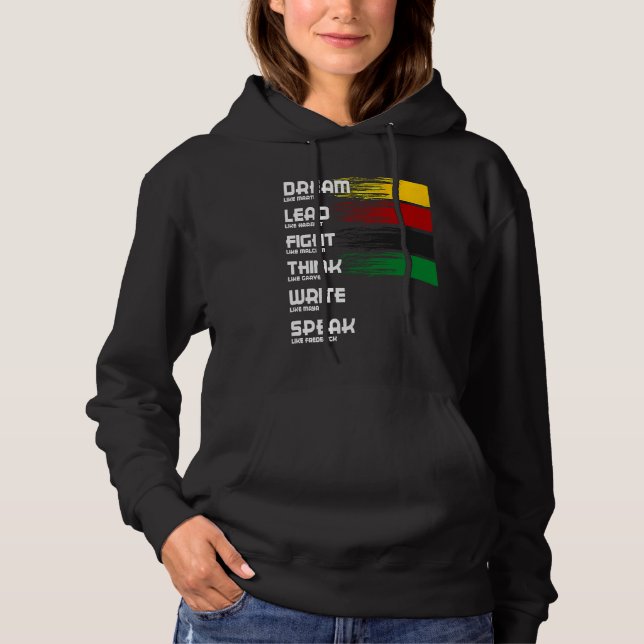 Camiseta Sonho De História Negra Como Martin Lidera Como Ha (Frente)