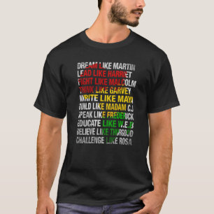 Camiseta Sonho De História Negra Como Martin Lidera Como Ha
