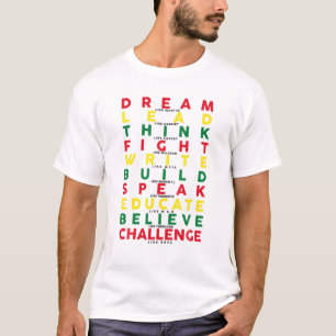 Camiseta Sonho De Orgulho Da História Negra Como Martin Am