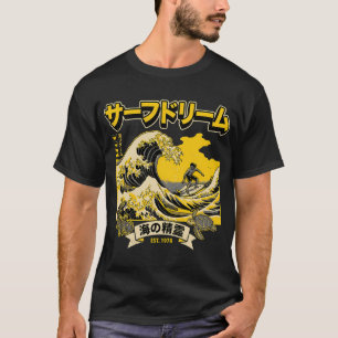 Camiseta Sonho de Surf Espírito do Mar - Onda Japonesa Amar