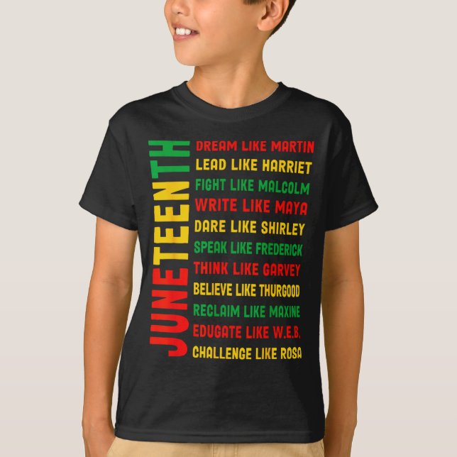 Camiseta Sonho do Juneteenth como Martin história negra afr (Frente)