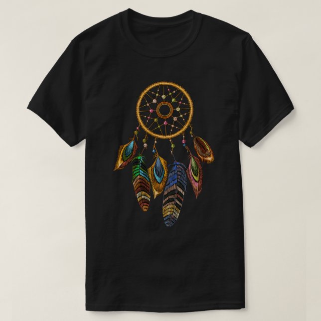 Camiseta Sonho Étnico Catcher Tribal Native Pullov (Frente do Design)