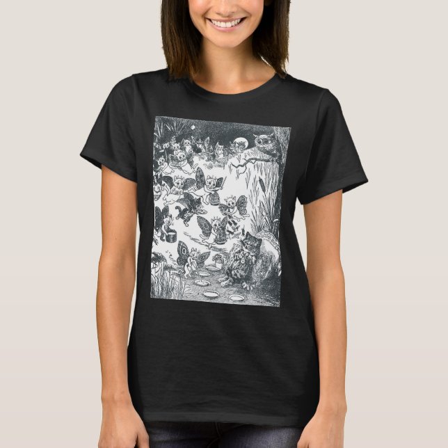 Camiseta Sonho gatinho de Fairyland, Louis Wain (Frente)