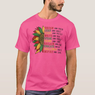 Camiseta Sonho Liderança Luta Junta História Negra Mês Bl