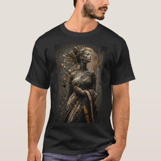 Camiseta Sonho Mosaico Dourado – Luxo Contemporâneo