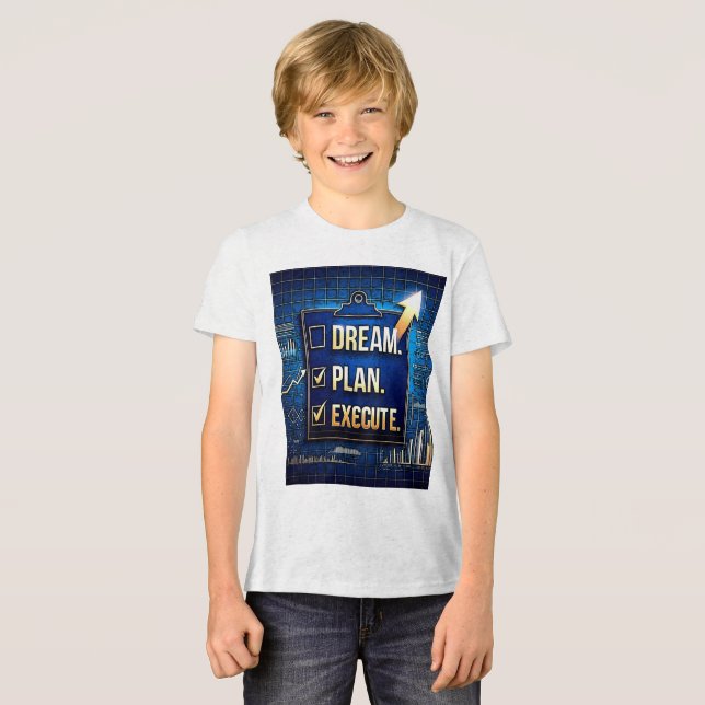 Camiseta Sonho. Planejar. Executar. - O seu projeto para su (Frente Completa)