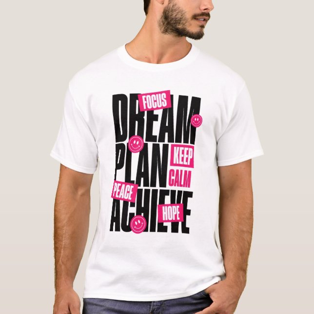Camiseta Sonho Plano mantenha a calma  (Frente)