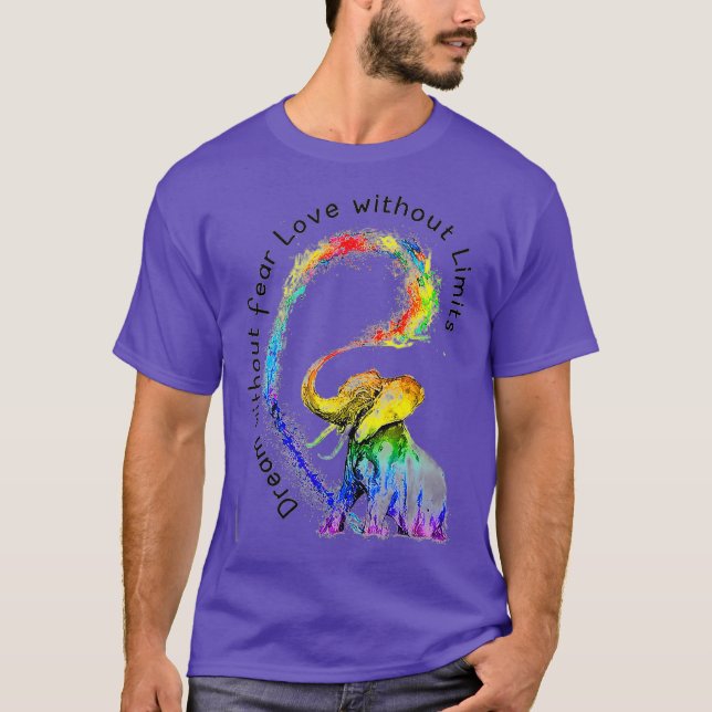 Camiseta Sonho Sem Medo Amor Sem Limites Elefante (Frente)