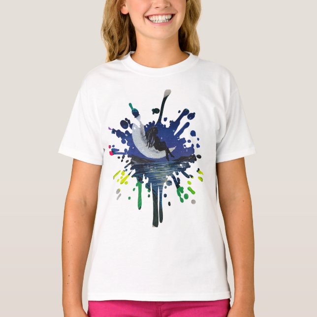 Camiseta Sonhos ao Luar - Arte Manual  (Frente)