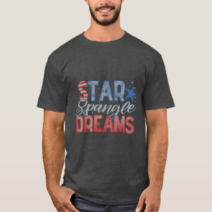 Camiseta Sonhos com Espingarda Estelar: Design Patriótico d