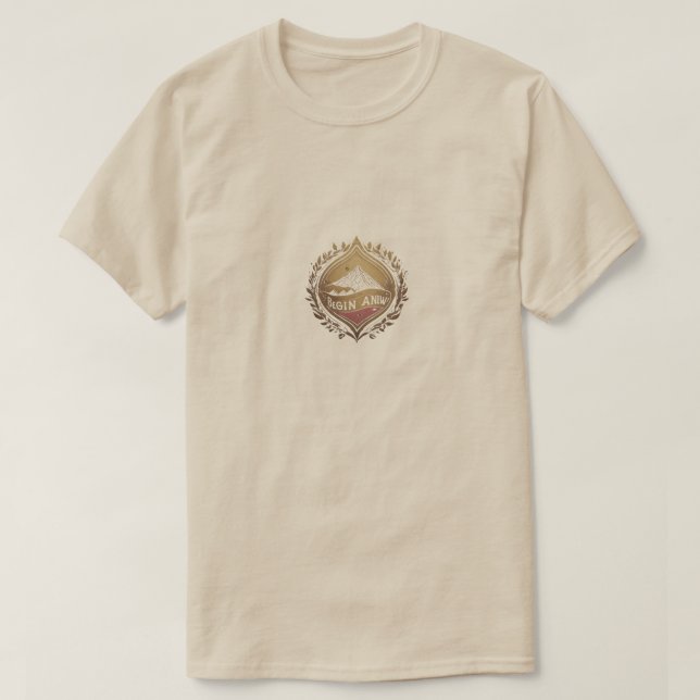 Camiseta Sonhos Começam Uma Nova Camisa-T (Frente do Design)