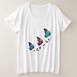 Camiseta Sonhos de Borboleta Asas Pastel Uma Ascensão Suave