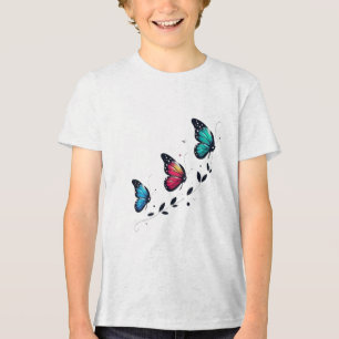 Camiseta Sonhos de Borboleta Asas Pastel Uma Ascensão Suave