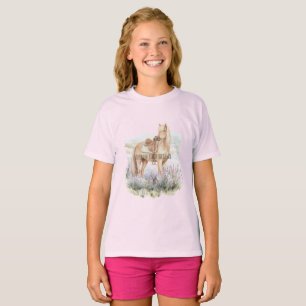 Camiseta Sonhos de Cavalo com Flores de Lavanda