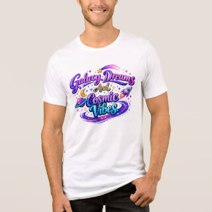 Camiseta Sonhos de Galáxia e Vibrações Cósmicas