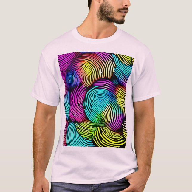 Camiseta Sonhos de Impressão Digital Arco-Íris (Frente)