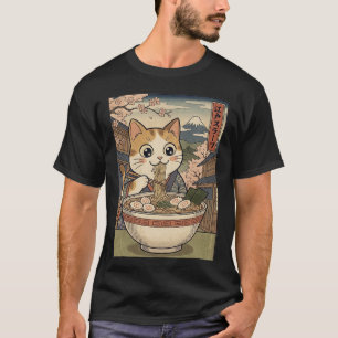 Camiseta Sonhos de Ramen de Neko – Gato Japonês no Estilo X