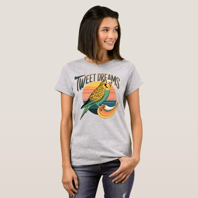Camiseta Sonhos de Tweet - Periquito (Frente Completa)