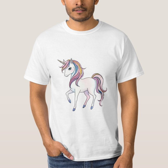 Camiseta Sonhos de Unicórnio mágico - Design de Fantasia Wh (Frente)