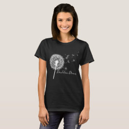 Camiseta Sonhos do dente-de-leão com texto
