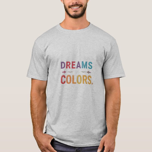 Camiseta "Sonhos em Cores: Uma Tapeçaria da Imaginação" (Frente)