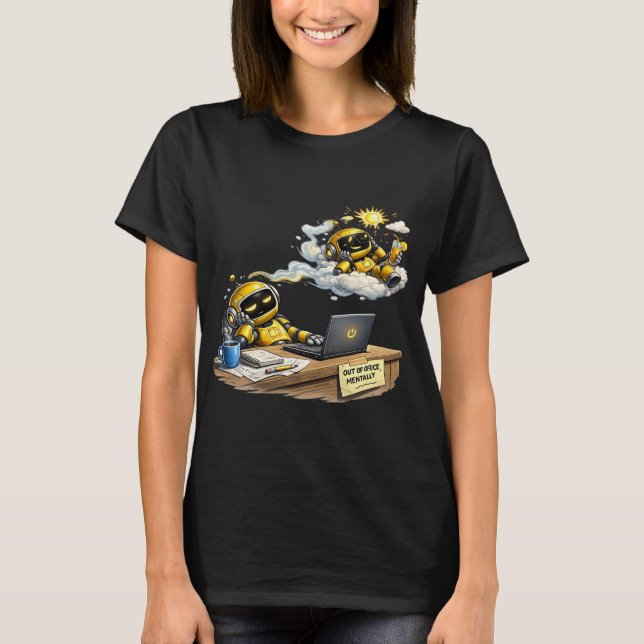 Camiseta sonhos engraçados de robô  (Frente)