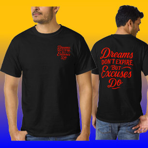 Camiseta Sonhos não expiram, mas desculpas