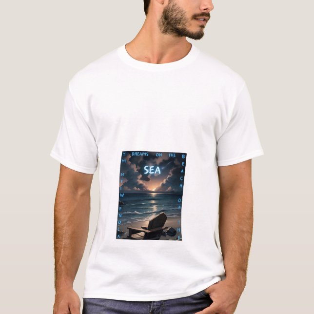 Camiseta Sonhos no mar - Cadeira de Praia Sunset Art for Me (Frente)