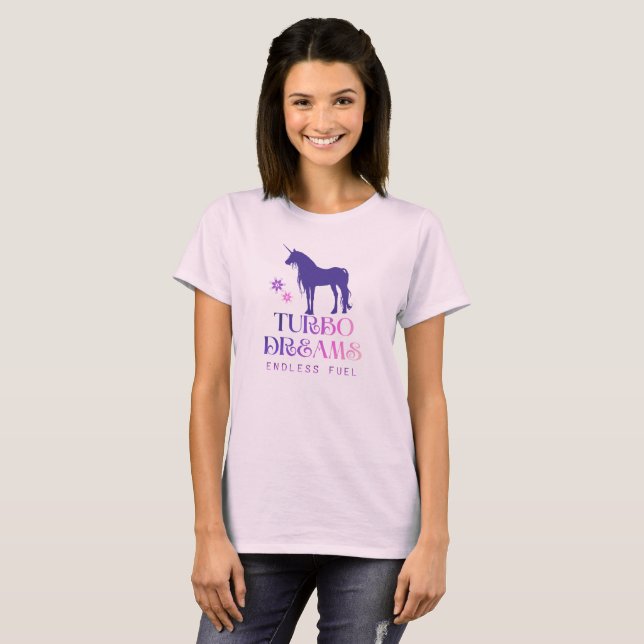 Camiseta Sonhos Turbo Combustível Infinito (Frente Completa)