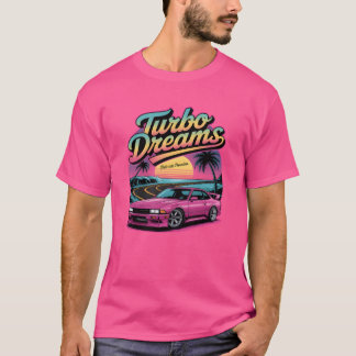 Camiseta Sonhos Turbo Vaporwave JDM Drift Presente da famíl