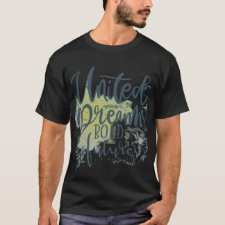 Camiseta Sonhos Unidos Futuro Negrito.