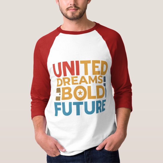 Camiseta Sonhos Unidos, Futuro Negro (Frente)