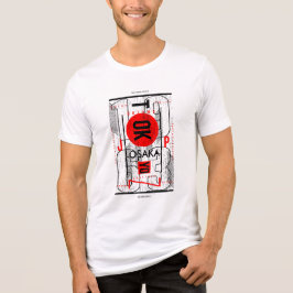 Camiseta Sonhos Urbanos: Metrópole Vibrante de Osaka