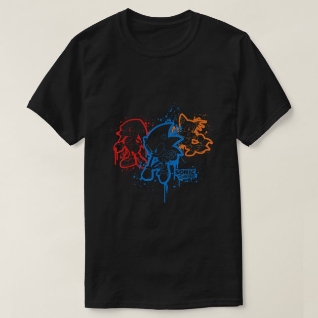 Camiseta Sonic Friends Spray Paint (Frente do Design)
