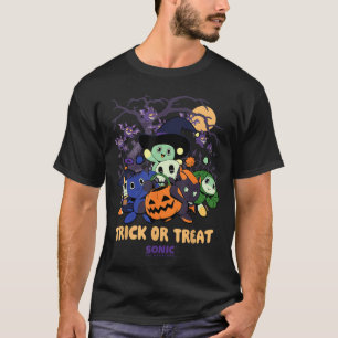 Camiseta Sonic O Ouriço Chao Contos de Halloween Doces ou T