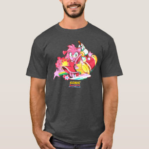 Camiseta Sonic Racing CrossWorlds Amy Adesivo vintage
