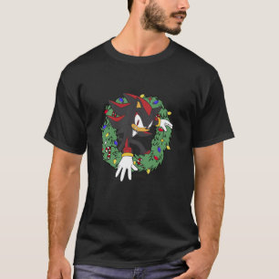 Camiseta Sonic The Hedgehog Christmas Shadow X Mas Wreath