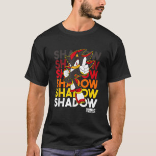 Camiseta Sonic The Hedgehog Shadow Stacking Text Logo Legal