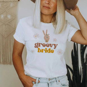 Camiseta SONNY Groovy Bride Retro 70's Hippie Bachelorette