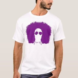 Camiseta Sonny T branco/roxo de Rey da silhueta